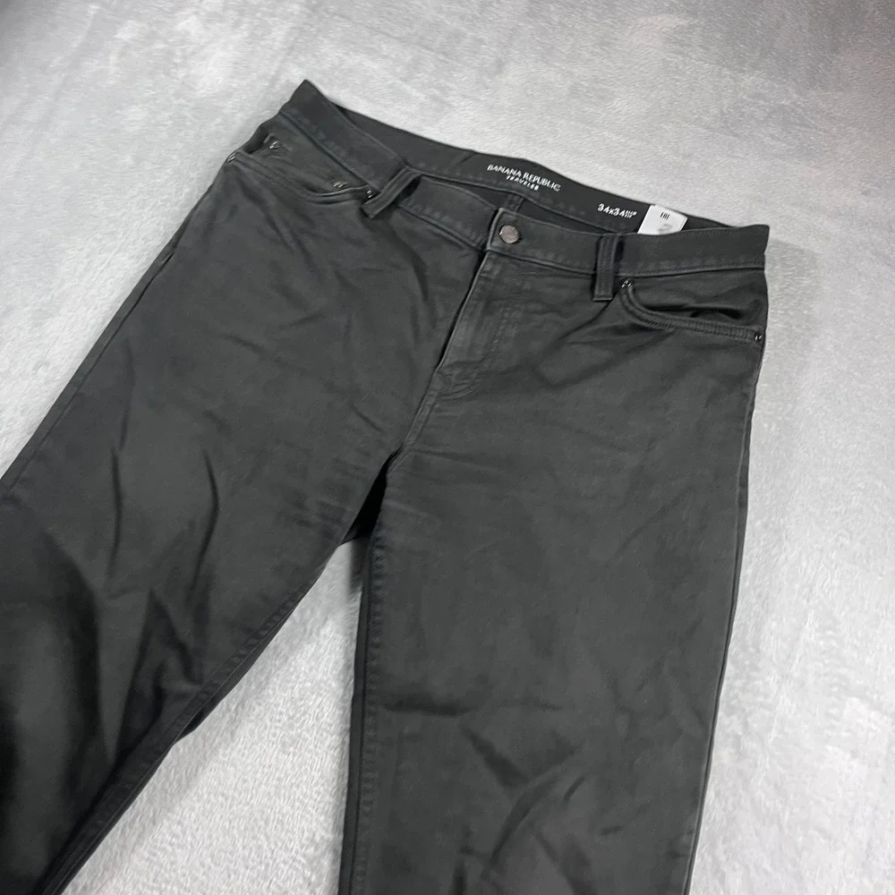 Banana Republic Traveler Slim Fit Pants Mens 34x34 Dark Gray Charcoal 5-Pocket